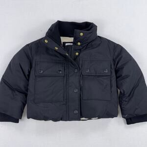 J Crew Crewcuts Jacket Girls Cropped Puffer Size XXS Black